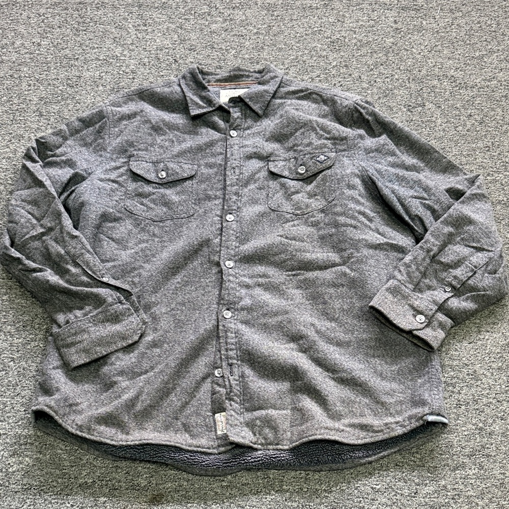 Men's Sherpa Lined Gray Shirt Jacket